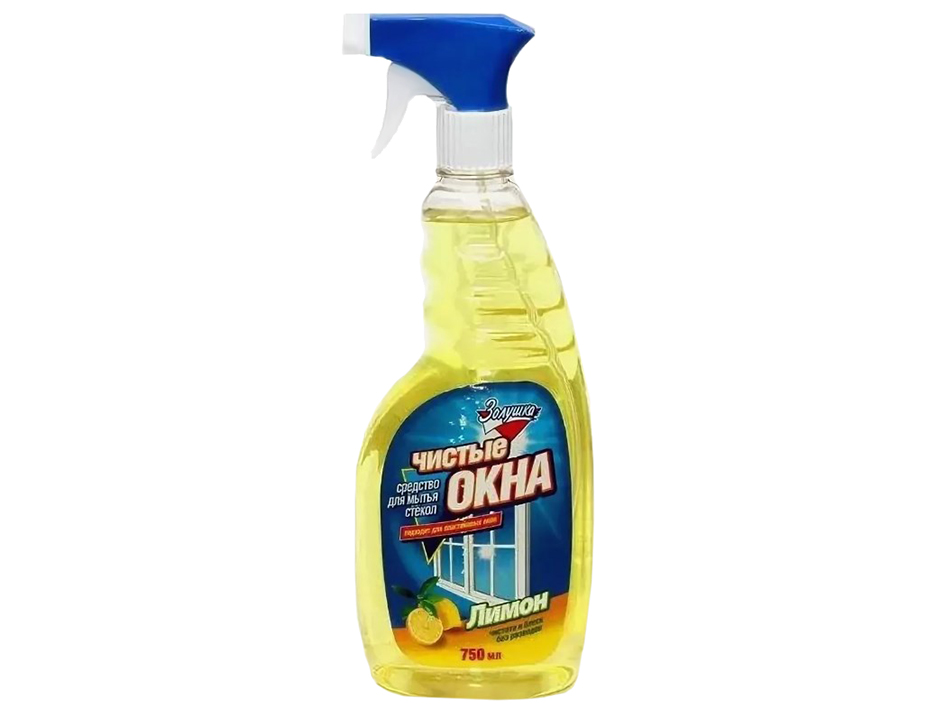 Средство для чистки окон 750мл с триггером Лимон Золушка