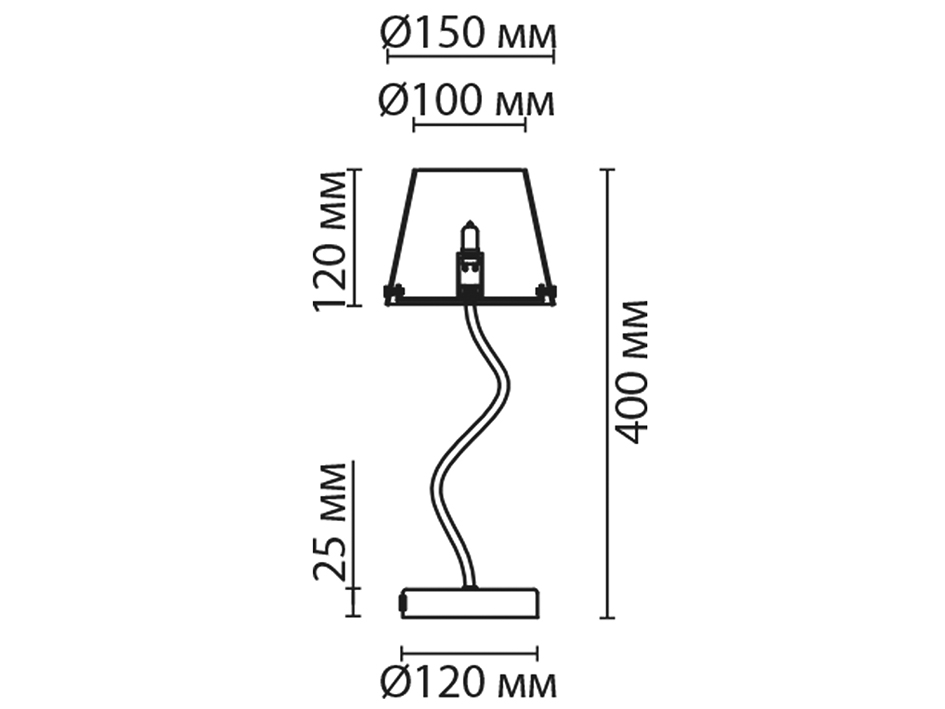 Настольная лампа 6570/1T SMOKY  СОНЕКС  50