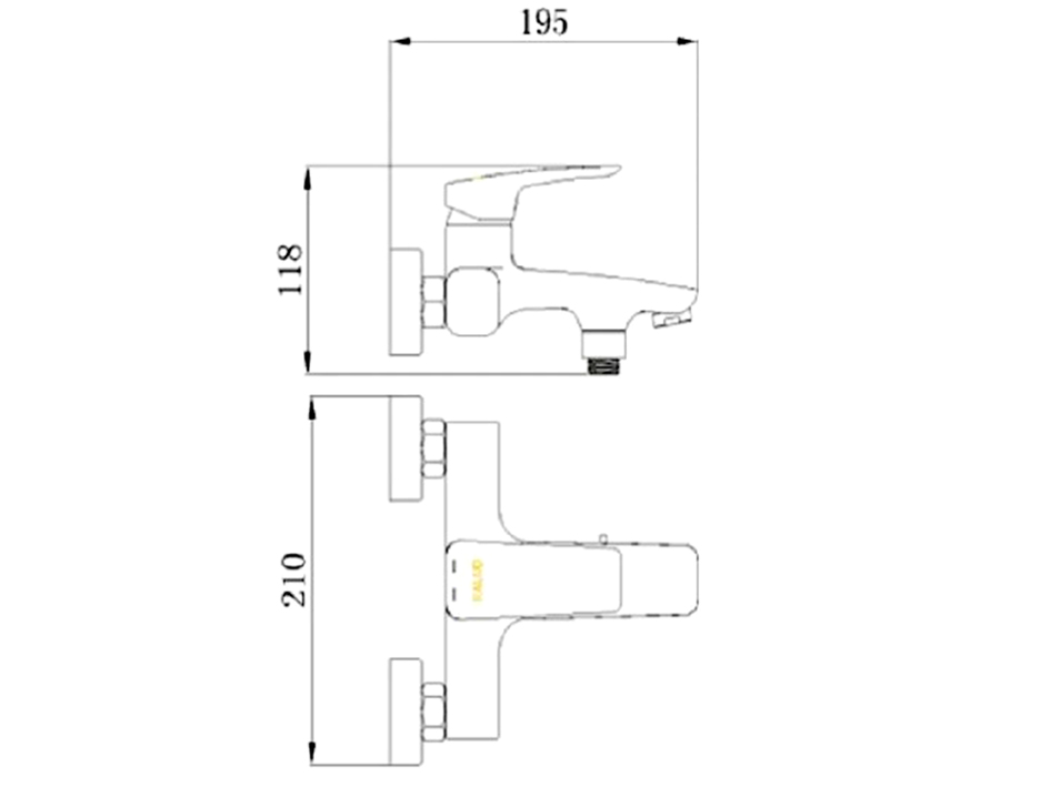 Смеситель для ванны K3037 KALUD  РМС  нез
