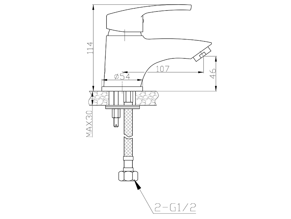 Смеситель для умывальника  DVL0141-01 LURO DEVIDA   СТМ