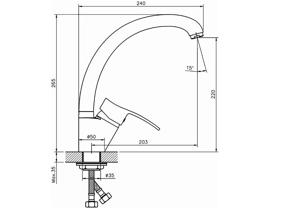 Смеситель для мойки Yorkshire Dales 11231 GOLDEN FOX  ARVAD GROUP