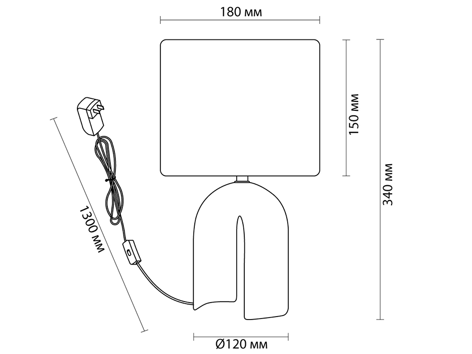 Настольная лампа 5660/1T STACY  СОНЕКС