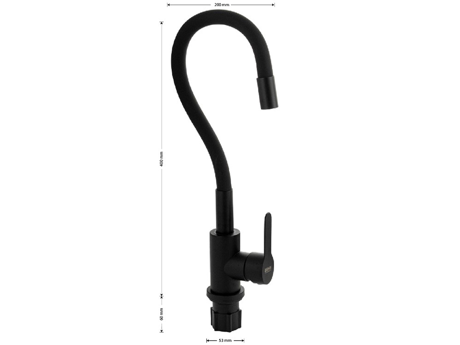 Смеситель для мойки черный 9318 BRIMIX  САНАКС 