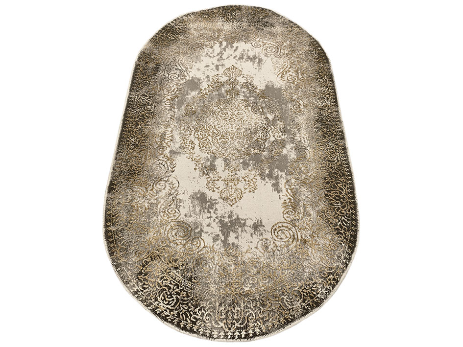 Ковер LISA 070X120 A4578A MUSTARD-IVORY ОВАЛ  FDS OZ KAPLAN 
