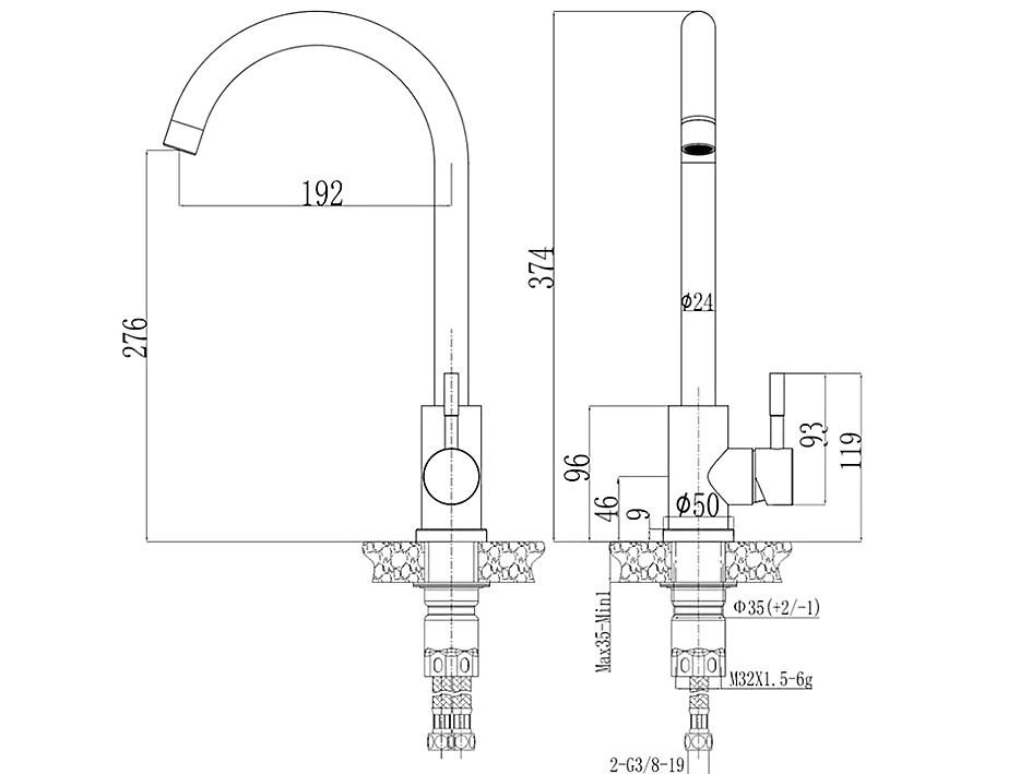 Смеситель для мойки Lomond 11330 GOLDEN FOX  ARVAD GROUP