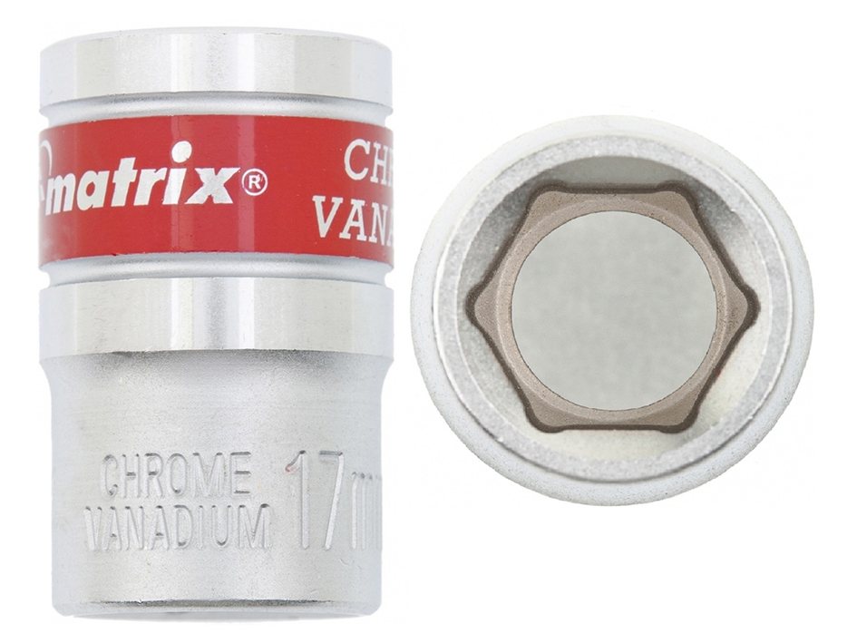 Головка торцевая 17мм 6гр 1/2 хром     MATRIX