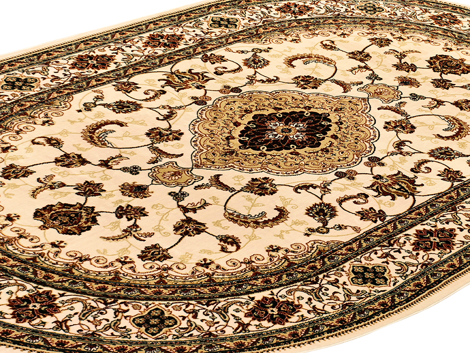 Ковер TAJMAHAL 070X120 TJ300 CREAM/CREAM ОВАЛ  FDS OZ KAPLAN 