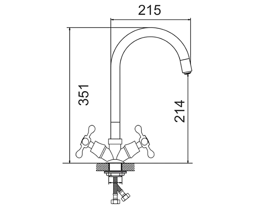 Смеситель для мойки черный G095532 Barcelona GOTA ROCIO  ARVAD GROUP