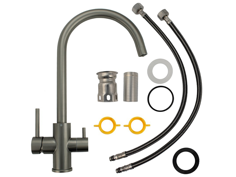 Смеситель для мойки с подкл.фильтра Графит 9121 MAGNUS  САНАКС 