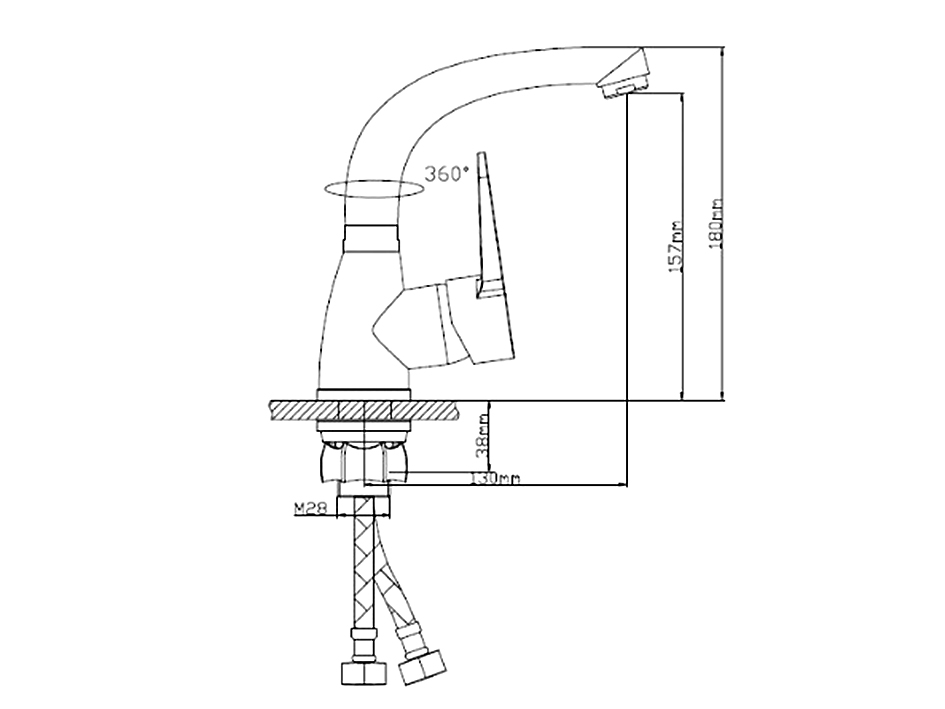 Смеситель для мойки SL141-017F-2 РМС