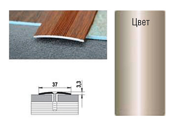 Стык 37мм 1.35 бронза анодированное