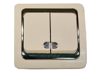 Выкл.2кл с.п. беж.зол.       QTB 2123