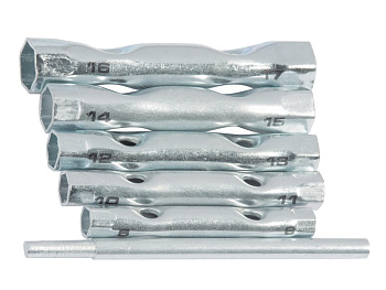 Набор ключей-трубок торцевых 8*17мм 6шт оц.  SPARTA