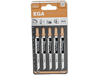 Полотно д/электролобзика EGA 244 D 5шт дерево.плас
