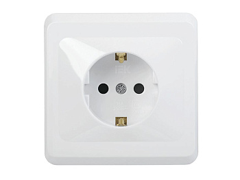 Розетка с/з белая ВЕГА IEK ERV11-K01-16-DM Розетка с/з белая ВЕГА IEK ERV11-K01-16-DM