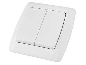 Выкл.2кл белый  Онега