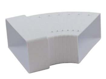 Колено разноугловое горизонтальное 60*120 пластик