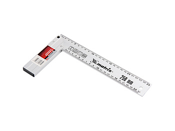 Угольник строительный 250мм алюминевый           MATRIX