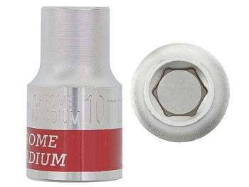 Головка торцевая 10мм 6гр 1/2 хром     MATRIX