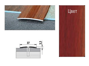 Стык 37мм 0.9 венге