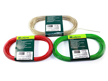 Трос металлополимерный 2.0 красный 20м/п  СИБРТЕХ Россия         