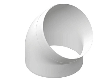 Колено круглое 45гр D125 пластик