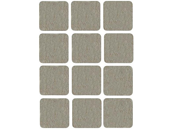 Подкладки под мебель 12 шт 25*25 мм войлок самоклеющиеся   FIT