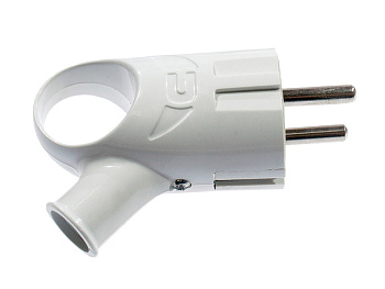 Вилка угловая с ушком с/з белая UNIVERSAL   FIT