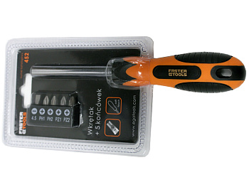 Набор отвертка+насадки 5шт  