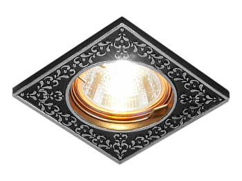 Светильник точечный 120071 MR16 BK/SL ЧЕРНЫЙ/СЕРЕБРО  30