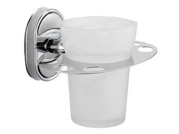 Настенный держатель для зубных щеток с стаканом  А6020-1    РМС