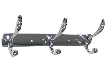 Крючок для полотенца на планке 3шт усил.хром 563 BRIMIX  САНАКС