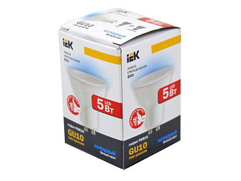 Лампа светодиодная JCDR 5ВТ GU10 220B 4000K IEK Лампа светодиодная JCDR 5ВТ GU10 220B 4000K IEK