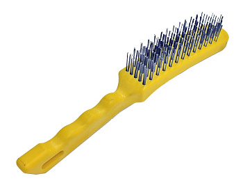 Щетка по металлу 5-рядная с пластиковой ручкой EGA