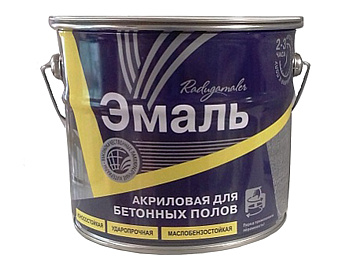 Эмаль акриловая для бетонных полов 3.5кг красно-коричневая