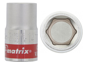 Головка торцевая 14мм 6гр 1/2 хром     MATRIX