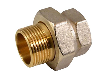 Соединитель 1/2 прямой г/ш  с накидной гайкой  СТМ     