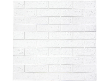 Панель 700Х770 3D КИРПИЧ БЕЛЫЙ самокл.  GRACE