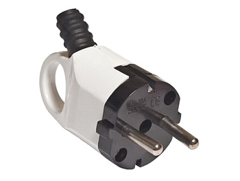 Вилка угловая с ушком с/з белая TDM