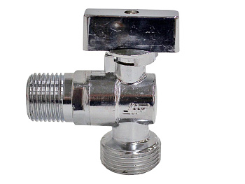 Кран шаровый 1/2*3/4 угловой ш/ш д/быт.приборов хром  СТМ