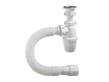 Сифон бутылочный 1 1/4 40 с гибкой трубой 40/50 мал.корпус   ORIO