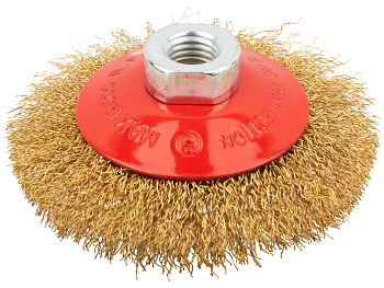 Щетка колесо с наклоном гайка м14 100мм   FIT   