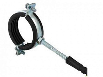 Хомут метал.с рез.прокладкой 1/2 20-25 со шпилькой и дюбелем  СТМ