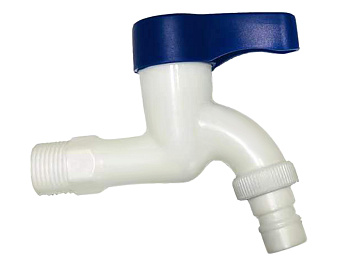 Кран шаровый 1/2 водоразборный белый АБС РМС