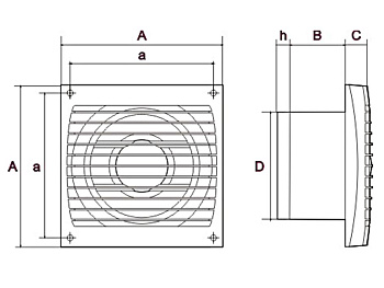 Вентилятор вытяжной D125 OPTIMA5