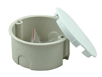 Коробка 80*40 распаячная саморезы лапки крышка КМ41024 UKG01-080-040-000-M