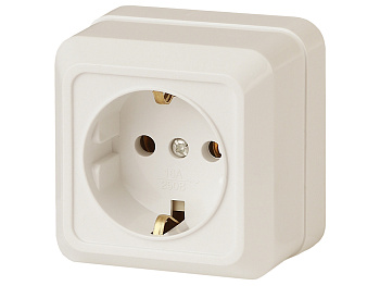 Розетка наружная с/з сл.кость QADRO