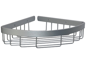 Полка угловая овальная одинарная 20см алюмин.мат. 75063  САНАКС